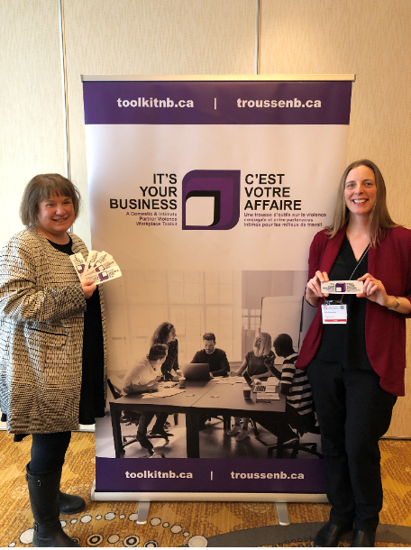 ToolkitNB's tweet photo. WE ARE LIVE! Silke Brabander and Lindsay Manuel launch “It’s Your Business: a Domestic/Intimate Partner Violence (#DIPV) Workplace Toolkit” at the Canadian Domestic Violence Conference in Halifax. Do you know your responsibilities? Check out https://t.co/3xeZcMqSoE! #CDVC6 https://t.co/dZ8bNtdkND