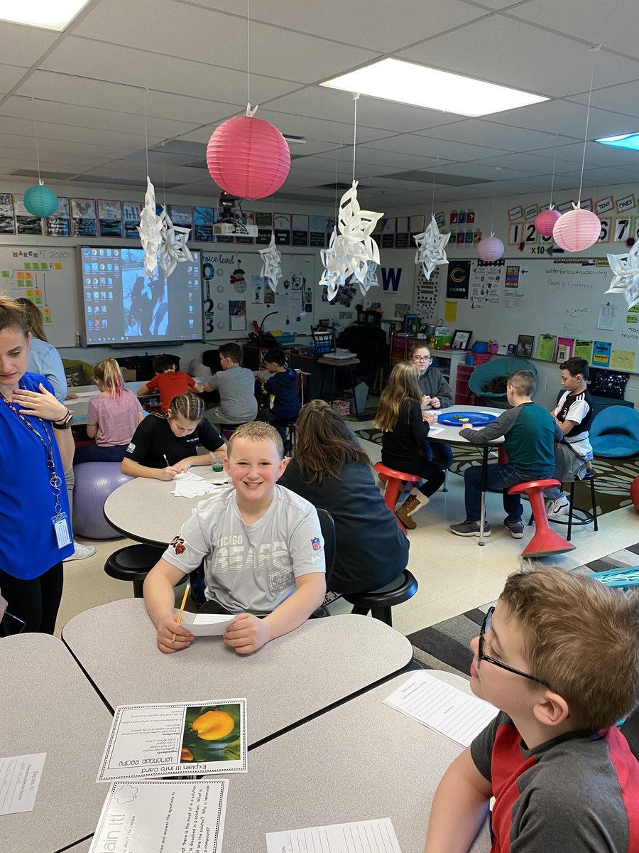 D300Science's tweet photo. Gilbert’s students studied sound and made instruments recently while other students were exploring compounds, mixtures, and solutions. Great work Grizzly scientists! @GESGrizzlies @CraigZieleniews https://t.co/nrTeVT4Vp3