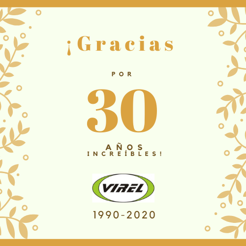 VirelSAS's tweet photo. ¡Gracias por 30 años increíbles! 1990-2020 (Marzo) #30añosVIREL @VirelSAS https://t.co/AqSBMD97k3