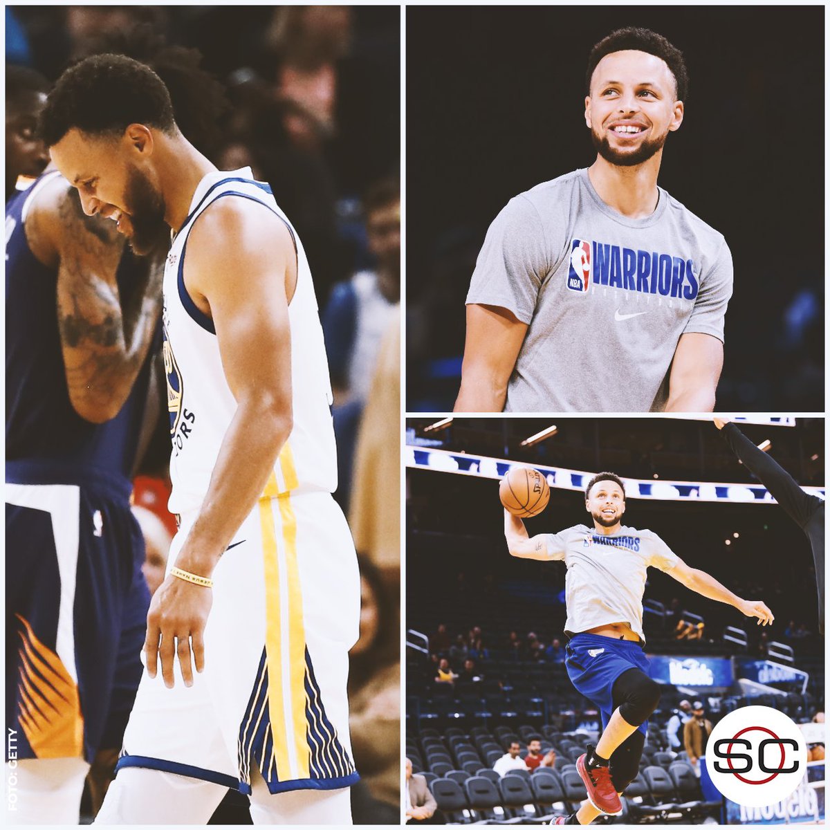 SportsCenter_nt's tweet photo. 🙌 ¡Por fin! 🙌

@StephenCurry30 volverá tras 4 meses fuera... 🤩

🏀 La estrella de los @warriors no juega desde el 30 de octubre que sufrió una fractura en la mano izquierda.

RT 🔄 si extrañaste al 'Chef' en la #NBAxESPN. https://t.co/7zbfCuvhYD