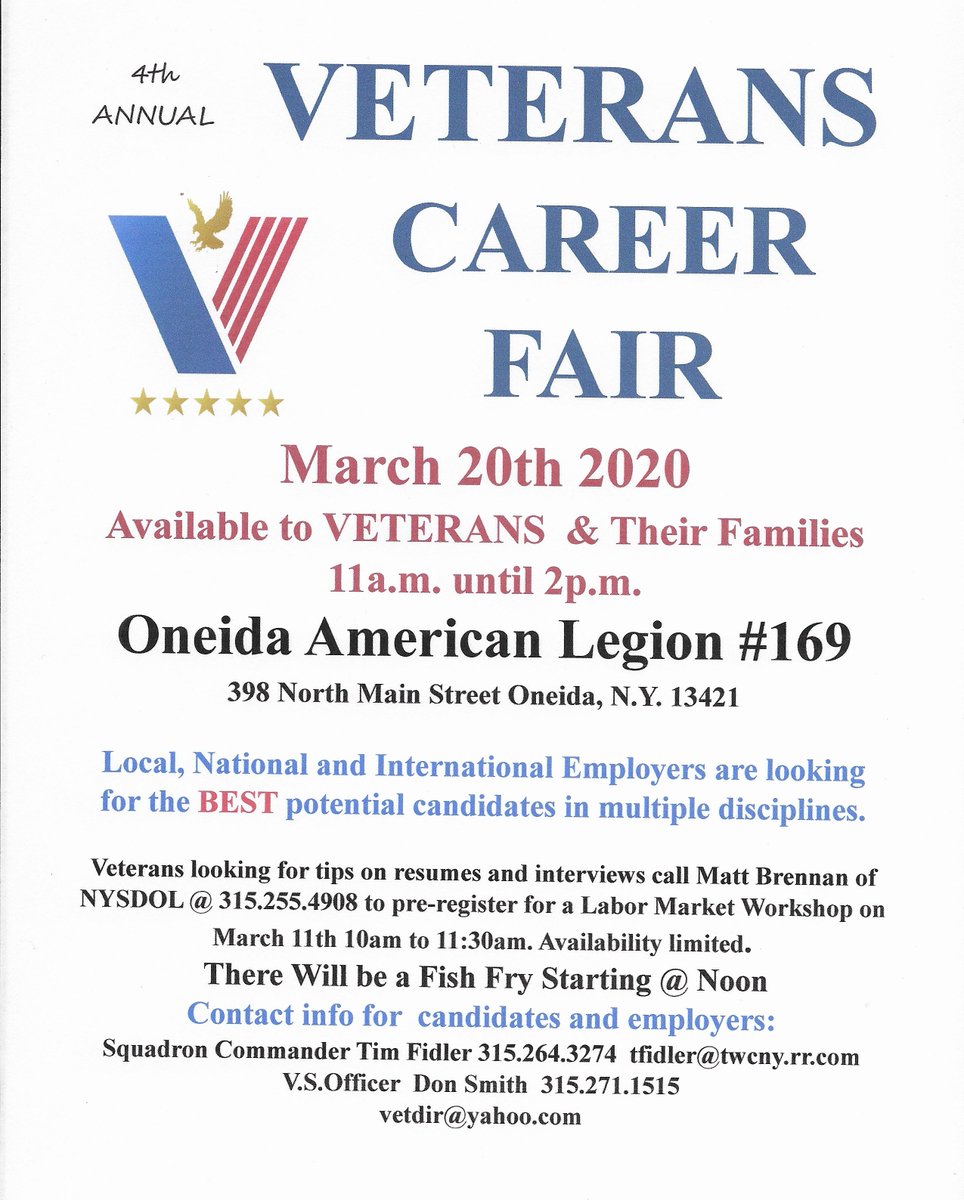fidwa11's tweet photo. 4th Annual. @AmericanLegion #Veterans @Oneida169 https://t.co/aSHoHZqJyu