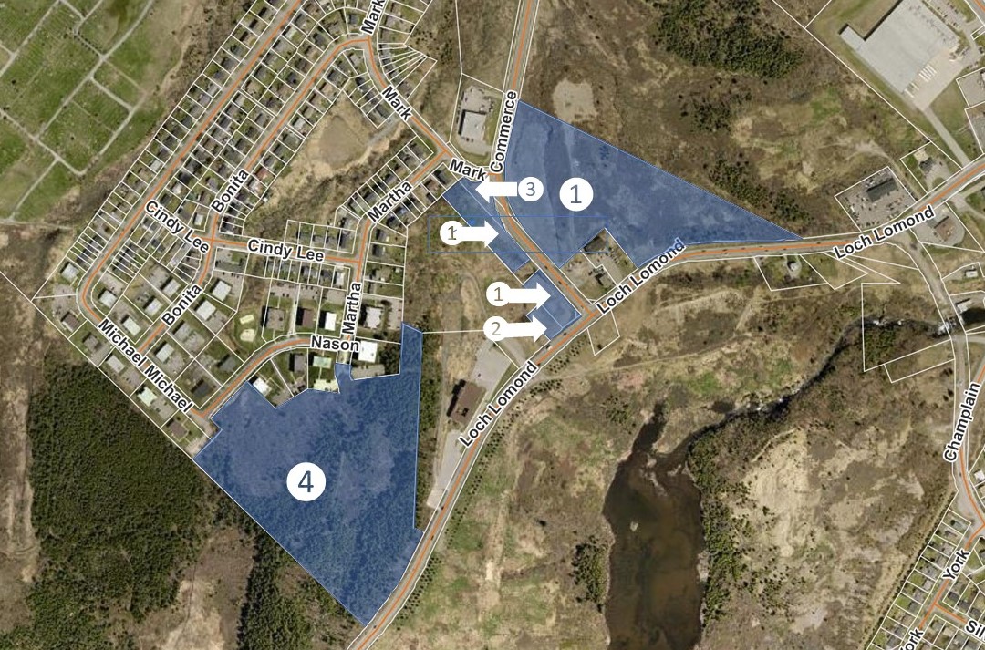 steffturner's tweet photo. 29+ acres development Land #forsale in east Saint John, NB. 1 portion (1, 2, 3) zoned Business Park other (4) is zoned Future Development. Asking $849,000 #commerecialrealestate #builditandtheywillcome https://t.co/dmfUH0lMZ7