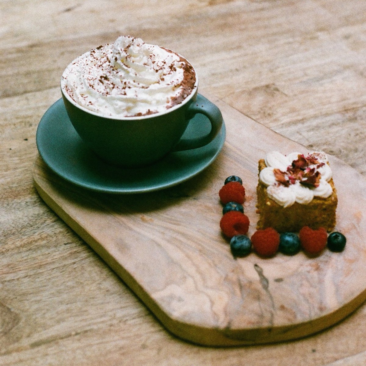 Rainy afternoons call for an MJ’s #CBD carrot cake🍰 &amp; delicious hot choc☕️