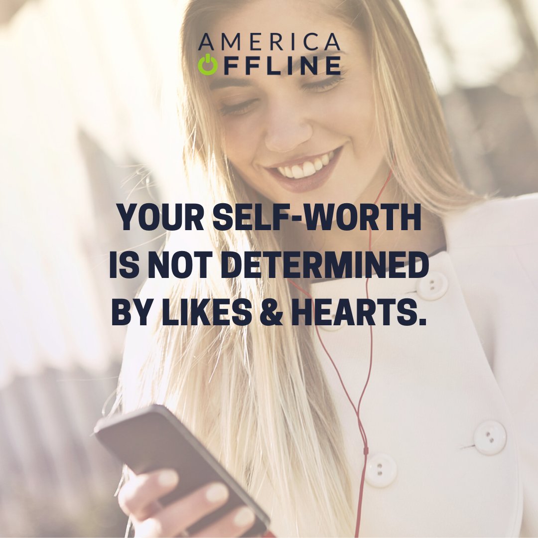 Your self-worth is determined by....  YOU! .
.
.
#digitaldetox #DigitalDetoxification #screentime #stopscrolling #teensandtech #phoneaddiction #videogames #events #putyourphonedown #imagination #meditation #yoga #americaoffline #retreat