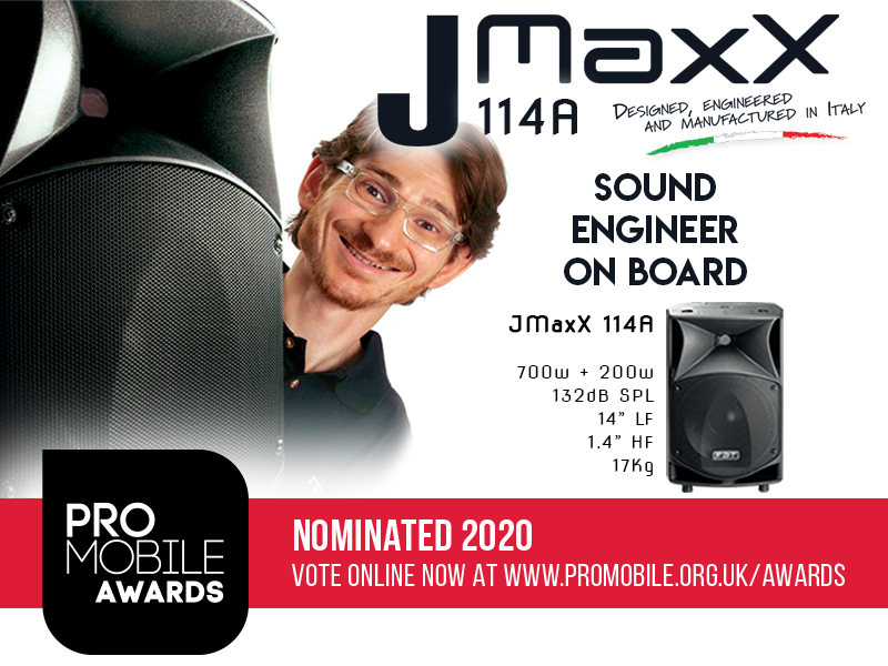 FBTAudioUK's tweet photo. Vote for the JMaxX 114A in the Pro Mobile Awards 2020 🏆 - https://t.co/4KOZstZuFa https://t.co/XBXTcbE2iY