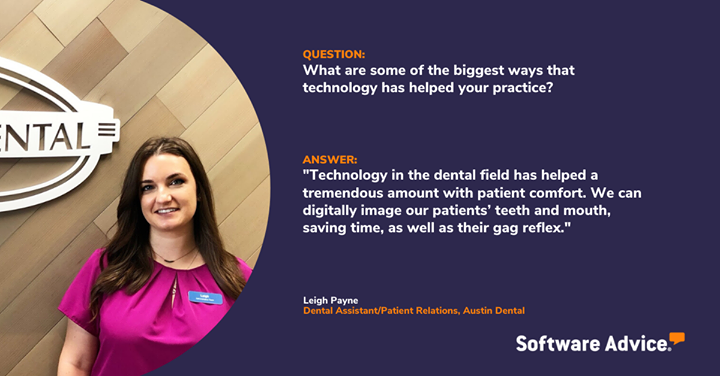 Talking technology in the dental field and gag reflexes today <a href="/SoftwareAdvice/">Software Advice</a> #atxdds #512dds #austintexas #dentaltechnology  #weareaustindental #patientcomfort