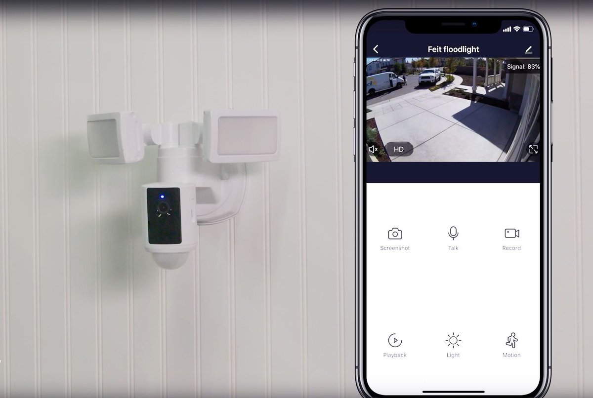 Feit Electric On Twitter Feeling Empowered With Advanced Home Security In The Palm Of Your Hands Is Easy With Our Smart Led Dual Head Motion Sensor Security Light With Camera Learn More