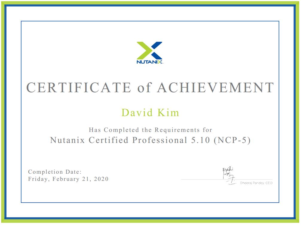 Bigfatbonus Sur Twitter Just Took The Nutanix Ncp 5 10 Exam From The Comfort Of My Home It Was A Humbling Experience But I Passed Thanks Nutanixedu Virtualrambling Nutanix Bible For Sharing Great Contents