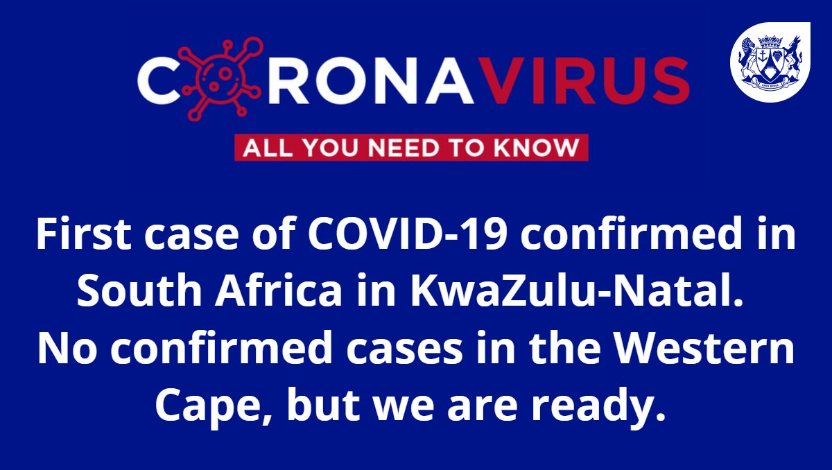 Western Cape Gov on Twitter "The National Institute of Communicable