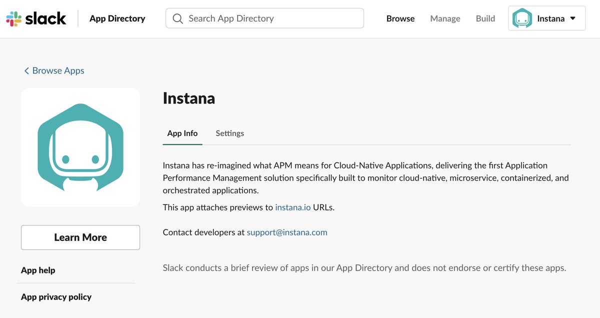 CodingFabian's tweet image. We made it into the @SlackHQ app store with our @InstanaHQ 
 app!