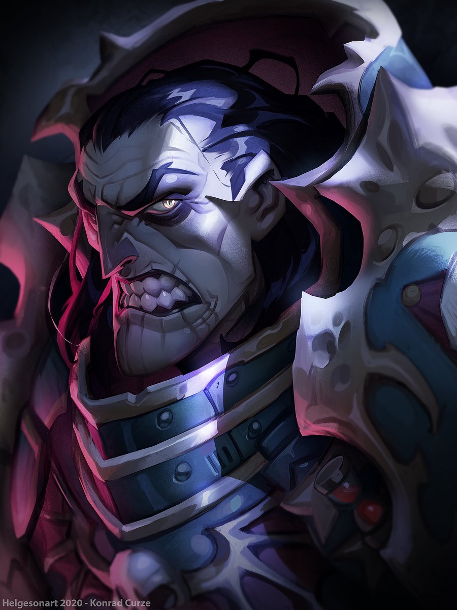 Helgesonart's tweet photo. Here's my take on the infamous primarch of the Night Lords, Konrad Curze, aka. Nighthaunter. Maybe my favorite primarch in 40K Warhammer lore. #Warmongers https://t.co/J7AqI3qXfP