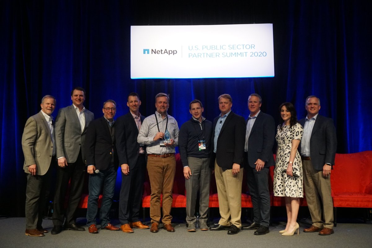 NetAppGov's tweet photo. This year’s NetApp USPS Intel Innovation Award goes to @FlywheelData #PartnerSummit20 https://t.co/2TQCG8b1Up