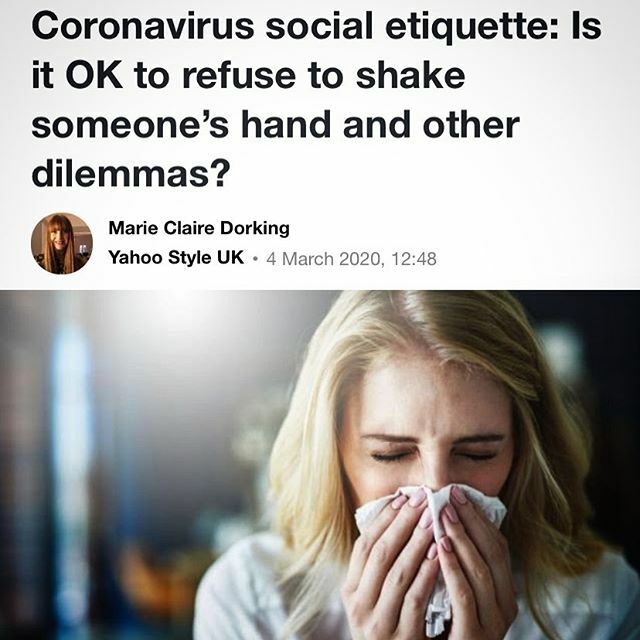 Jo_Bry's tweet photo. In the press again this week discussing the new etiquette around interactions: “We’re starting to question our normal codes of behaviour, particularly when it comes to social interactions, and meeting and greeting”. #linkinbio #inthepress #etiquetteconsu… https://t.co/PRcRh8gCn5 https://t.co/KMNJLGdxHf