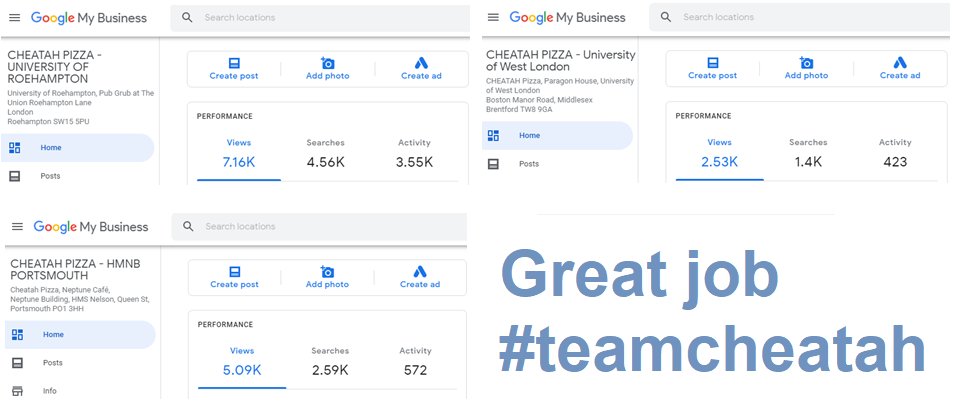 Great job #teamcheatah brilliant lots of traffic - keep up the great  work <a href="/RoehamptonFood/">roehamptonfood</a> <a href="/RoehamptonUni/">Uni of Roehampton</a> <a href="/RoehamptonSU/">Roehampton SU</a> <a href="/elior_uwl/">uwl foodies</a> <a href="/uwl_su/">UWLSU</a> <a href="/UniWestLondon/">University of West London</a> <a href="/PompeyFoodie/">PompeyFoodie</a> <a href="/RoyalNavy/">Royal Navy</a> <a href="/RNRMC/">Royal Navy & Royal Marines Charity</a> @elioruk <a href="/Elior_Group/">Elior Group</a>