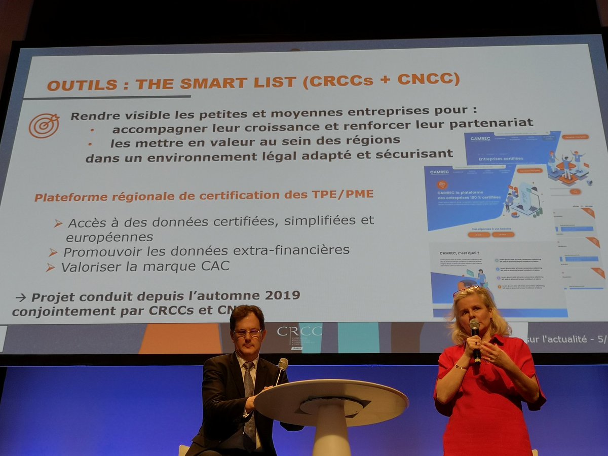 CRCCParis's tweet image. Les outils pour reconquérir 👉 focus sur The #SmartList la plateforme de certification #PME 🇪🇺 : lancement aujourd'hui de l'appel d'offres pour débuter son développement ! 🚀

Un projet porté par @CNCC_audit et les #CRCC #cacenmouvement.