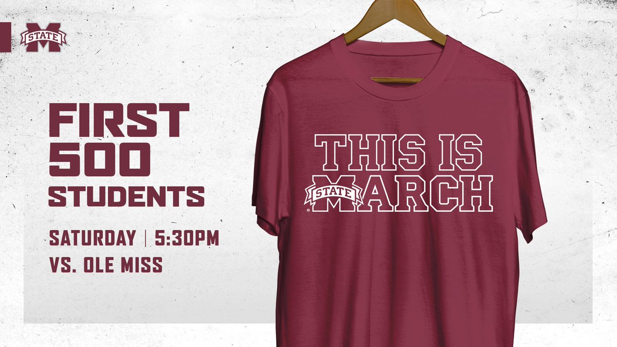 HailStateMBK's tweet photo. C ya on Saturday @MadnessMaroon! 

Free T-Shirts
150 Little Caesars coupons for free pizza
$800 Trustmark Jackpot cash giveaway
Triple @HailStateReward points

#HailState🐶 https://t.co/kPMgREZaYZ