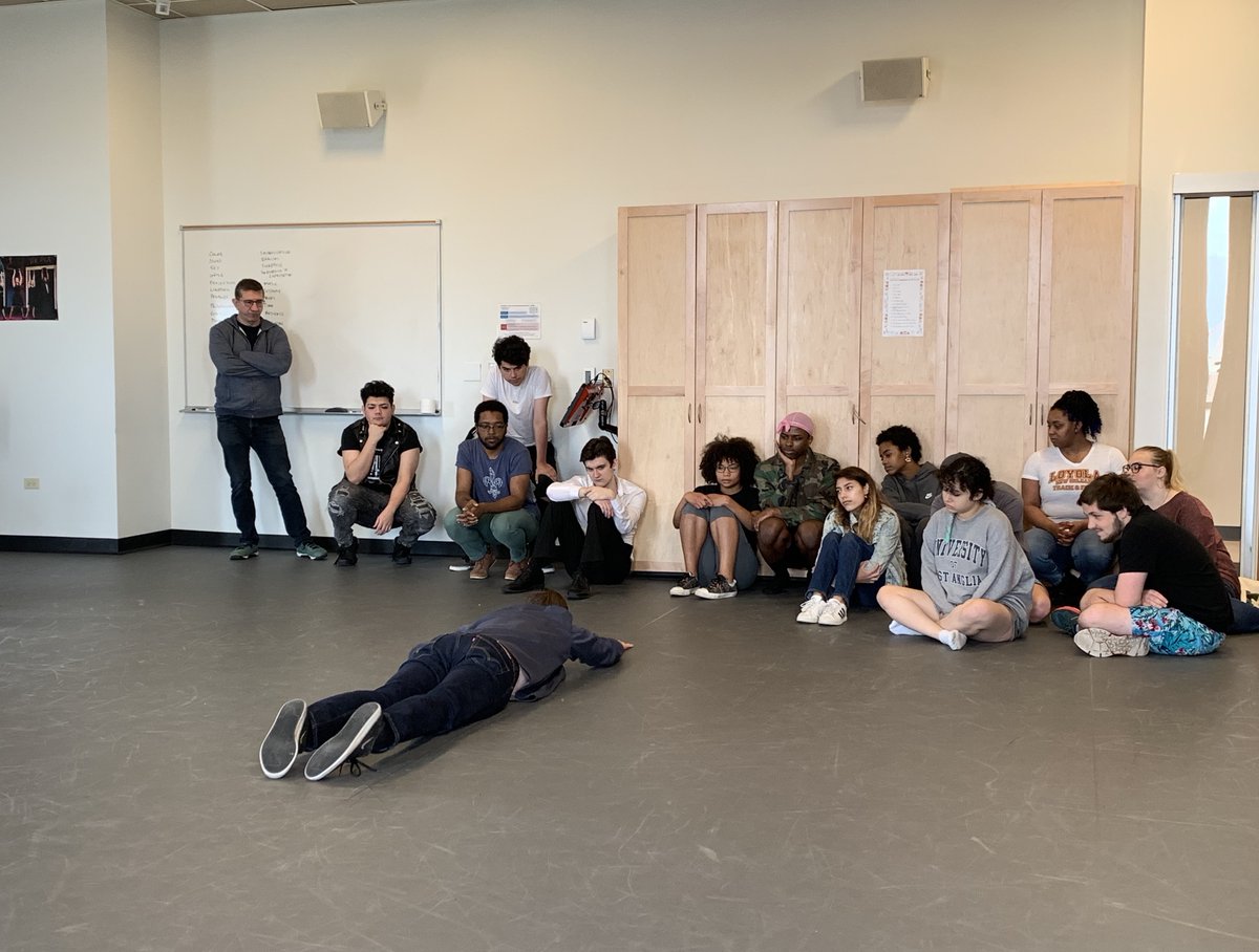 LoyolaTAD's tweet photo. Jeffrey LaHoste is back this week to do moment work with students in Acting IV! 

#MomentWork #TectonicTheatre #LOYNO https://t.co/zrBq7h6kwy