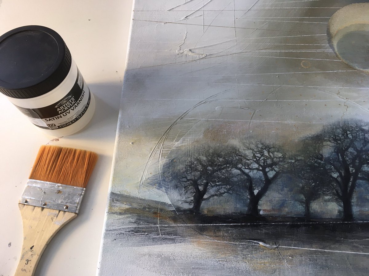 LouBoydArt's tweet photo. And one last coat of varnish before this piece is ready to #photograph and title #art #solsticeseries https://t.co/mNN0wydhzy