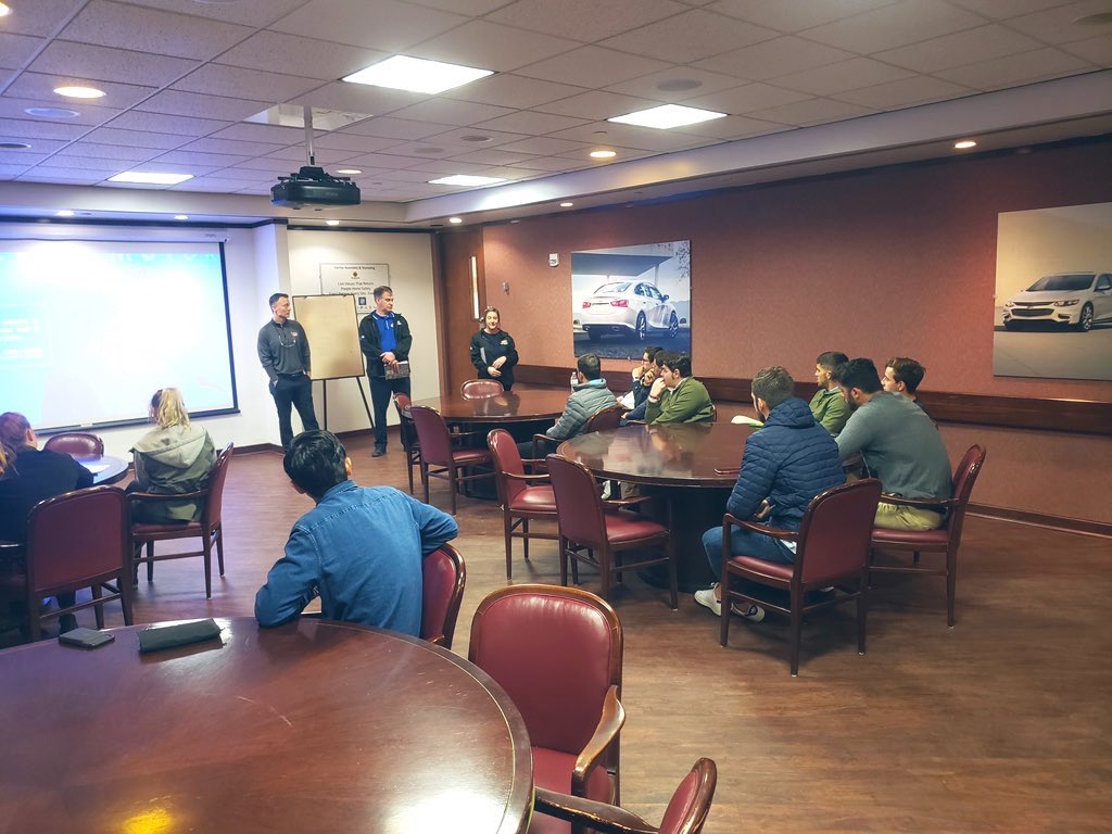 MVC Business Division 

Students examined and observed the working assembly lines and had a lively Q&amp;A session with a team of General Motors managers and engineers. Apply yourself! 
(search internship and entry level job opportunities: search.careers.gm.com/student-mba)