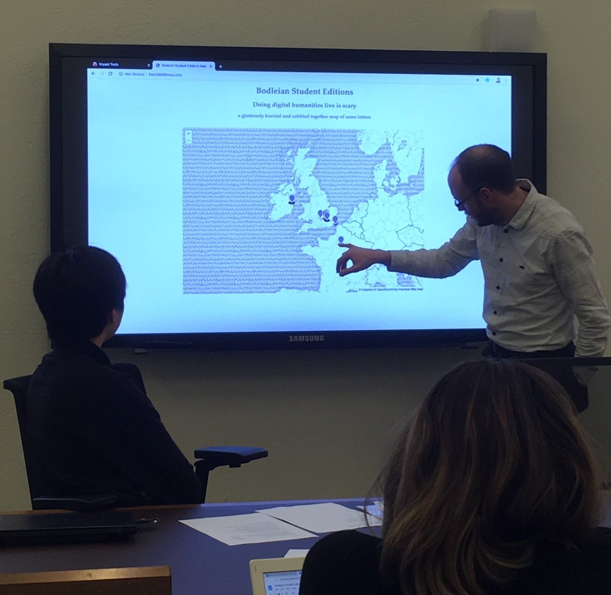 cofktweets's tweet photo. DH live ... plotting as we go ... the letters worked on today in our Bodleian Student Editions workshop @bodleianlibs @bodleiancsb #BodleianStudentEditions #EMLO https://t.co/ouerXY3vfk