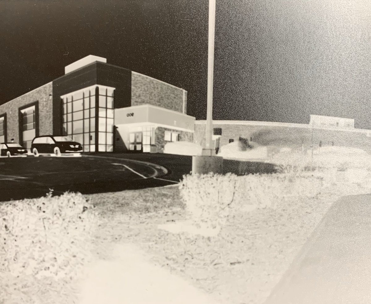 Basic Darkroom Photography... Took advantage of the Severe Weather Drill to load our paint can pinhole cameras in the darkroom (our safe place) and then we shot our photographs outside after the fire drill.  LOVE photography!!  #onteach   <a href="/JasonHermanON/">Jason Herman</a>