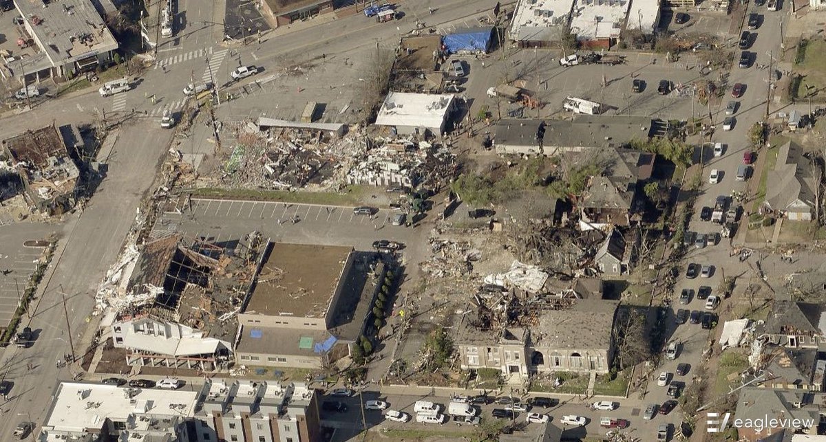 EagleViewTech's tweet photo. Following the storms in Nashville on Tuesday, we were in the air to gather high-resolution imagery of the damage, completing on Tuesday afternoon. Imagery is available for first responders and insurance customers to help settle claims. Contact your EagleView rep to learn more. https://t.co/8SOZVvrZkB