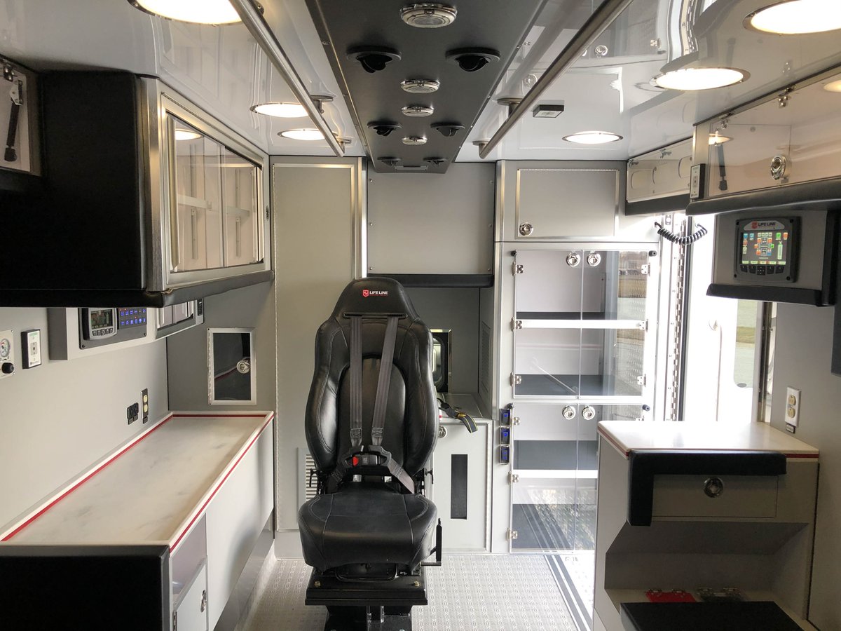 Hoosier_Fire's tweet photo. Have you seen our NEW Life Line Emergency Vehicles Demo yet? This ambulance is a Superliner on a Dodge 4500 chassis with rear Liquid Spring Suspension. Contact Taylor Chitwood today at tchitwood@hoosierfire.com or by phone at (765) 610-1765 to schedule a demo! #HoosierFire #LLEV https://t.co/C9S063SwaT