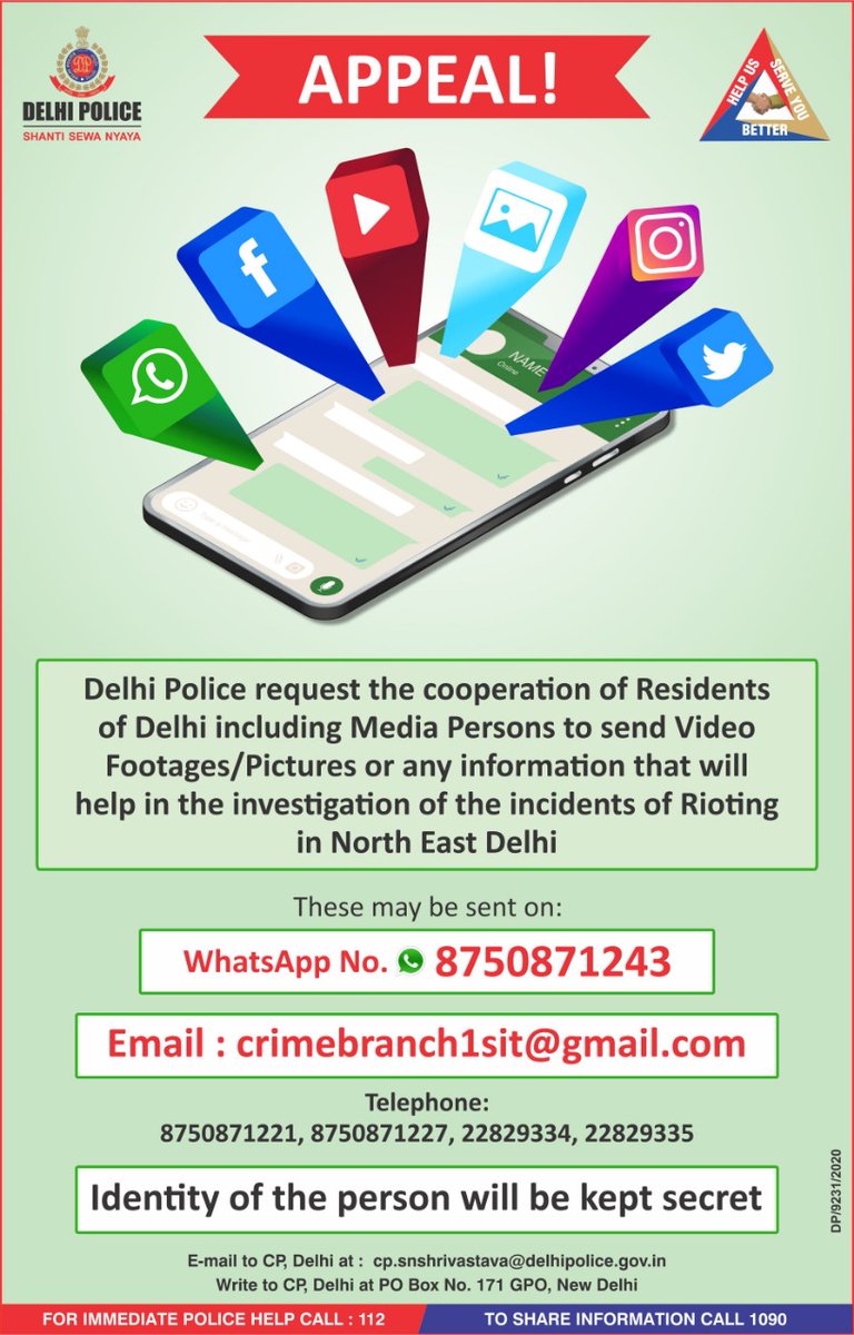 Delhi Police (@DelhiPolice) on Twitter photo 2020-03-05 17:28:49