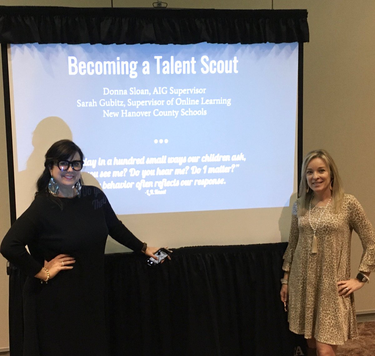 Presenting and representing ⁦<a href="/NewHanoverCoSch/">New Hanover County Schools</a>⁩ at the ⁦⁦<a href="/ncagt/">NCAGT</a>⁩ conference with ⁦<a href="/GubitzSarah/">Sarah Gubitz</a>⁩ #nhcschat #nhcsaig