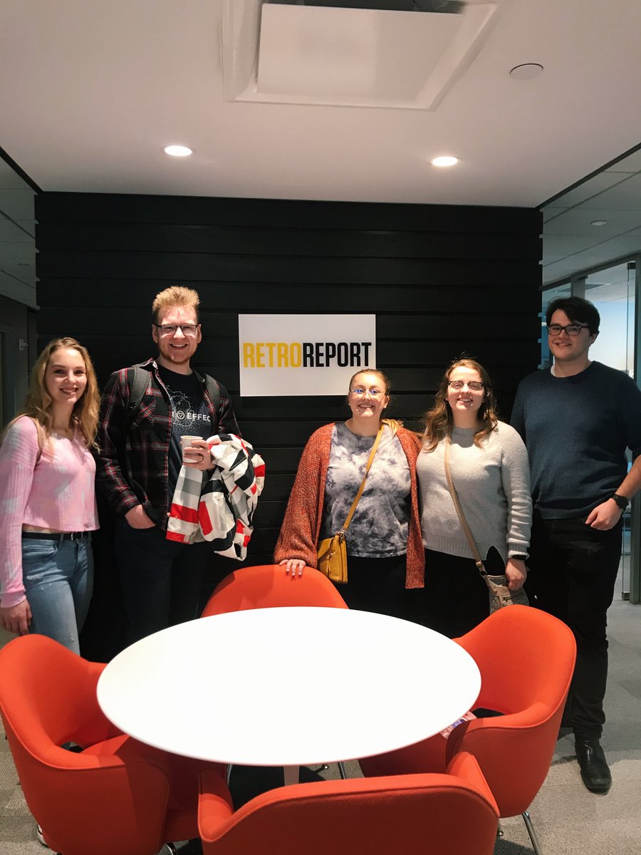 RetroReport's tweet image. Joe Hogan, our Director of Fact-Checking, talked with @gvsu students yesterday about all things Retro Report. They toured our newsroom and watched a draft of the video we're releasing Tuesday. It was fascinating hearing how the story connected to their own community. #RetroReport