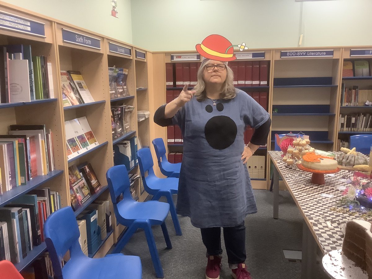 WyedeanLRC's tweet photo. A little dressing up fun at Wyedean on #WorldBookDay2020 @madmadmadmadmum @WyedeanSchool https://t.co/heVBrUjPEr