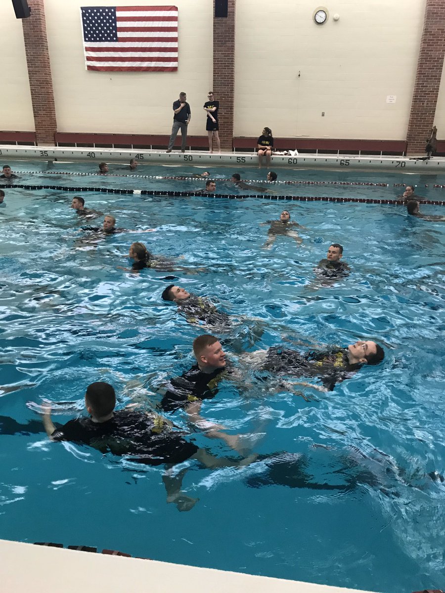RotcCentral's tweet photo. Cadets of the Chippewa Battalion recently executed our annual (CWST) Combat Water Survival Test. This is a practical exam consisting of 5 events that tests each cadets water survival skills. Keep up the good work &amp; motivation Chippewas! #CMU #boldwarriorbrigade #armyrotc https://t.co/mVvhFyIchZ