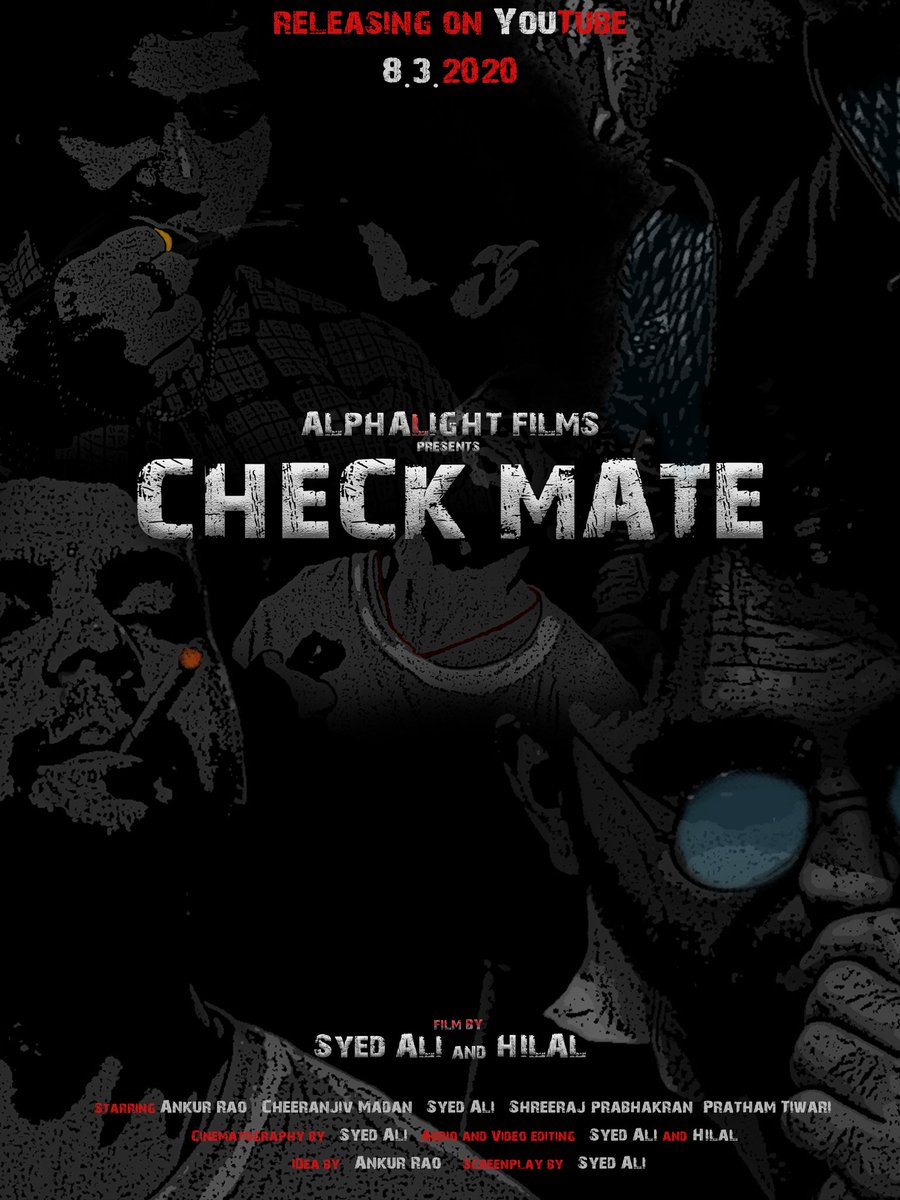 SyedAli_01's tweet photo. 🚨🚨🚨🚨
Trailer for our upcoming Short film
Check Mate out now 
releasing 8th March 20 Sunday
stay tuned.... 
like, share and Subscribe

https://t.co/GvIfW3JnCo https://t.co/HLLrJUtAYQ