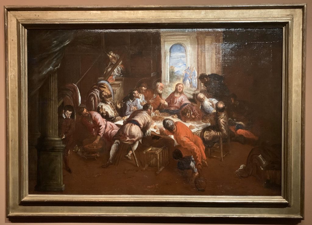 b_kalliste's tweet photo. @MuseeMarmottan expo « Cezanne et les Maîtres. Rêve d’Italie. »
#Tintoret La Cène (esquisse pour l’église San Trovaso à Venise) 1566
#Cezanne La préparation du banquet 1888-1890 https://t.co/sDzw0q1ZkB