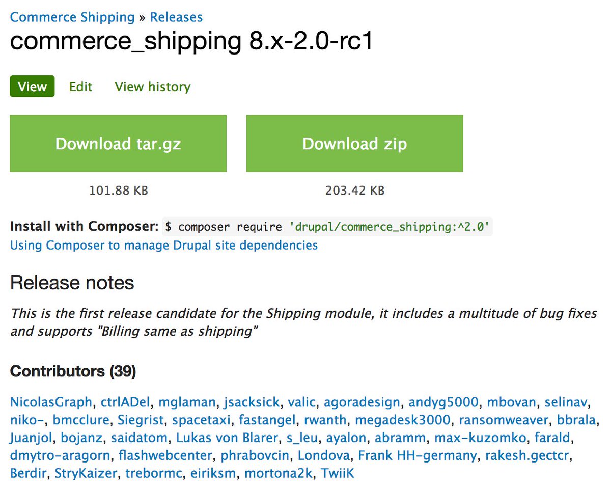 CentarroHQ's tweet photo. Our whole team and many community contributors came together over the last two months to rock a massive #Drupal Commerce Shipping release with full "billing same as shipping" support, translatable shipping methods, and tighter promotions integration. 🚚🥳 https://t.co/GXFmSnkC4F https://t.co/ZHfcXguDiC