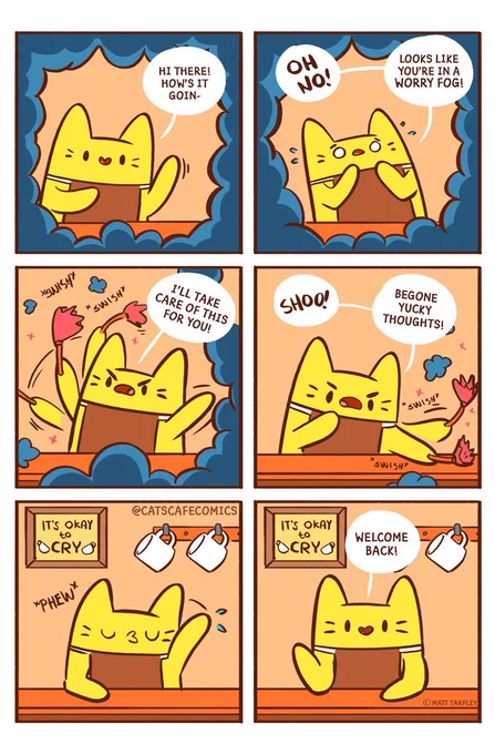 Cat knows how to help! 