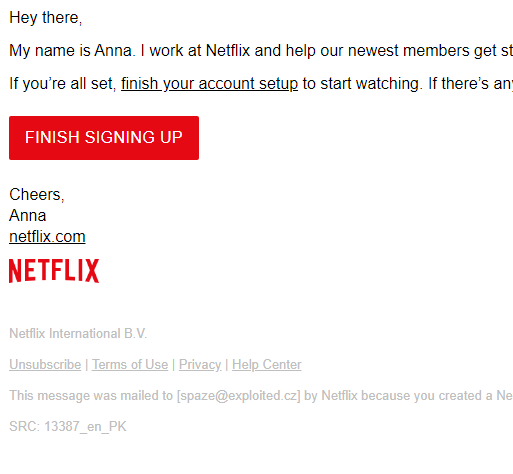 Michal Spacek On Twitter I Think That Someone Hopes You Ll See Join Netflix And Will Actually Finish The Signup Flow And Add Your Cc Because You Ve Always Wanted A Netflix Account Right