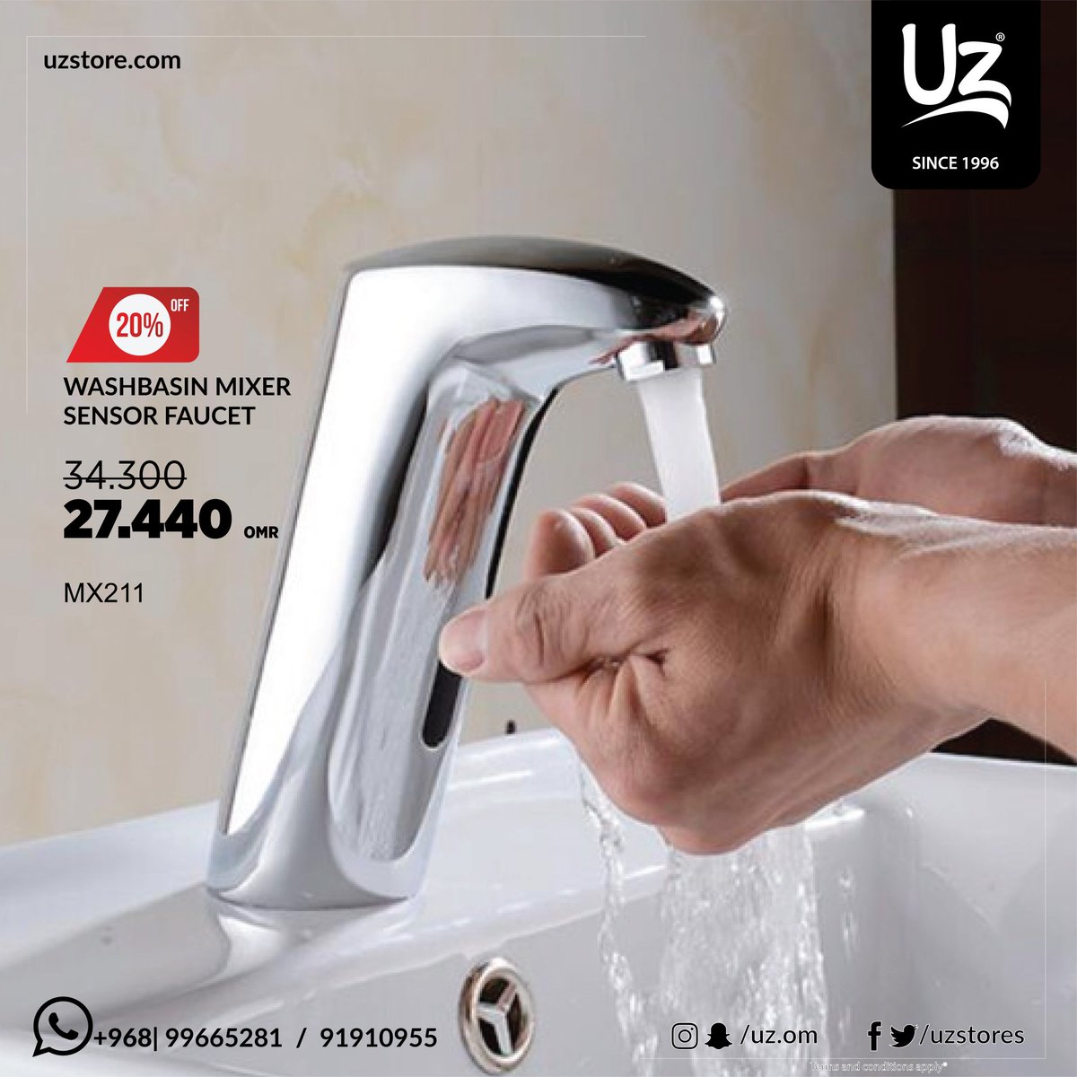 uzstores's tweet photo. Wash basin mixer with Laser sensor .
.
مكسر مغسله يعمل ب مستشعر ليزير ، تصميم حديث وعصري، لآن ب يو زي!
.
.
#مغسلة #مغاسل #حنفيات #تشطيب #يوزي #oman #uzstore #mixer #wash_basin #new https://t.co/qmMvZDM2sM