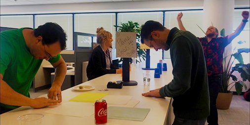 wspusa's tweet photo. #WorldEngDay2020 was 3/4, #EngineersWeek was last month, #WSPUSA brings creativity &amp; innovation to everything we do! The Greenwood Village Office Relay Race is a prime example by getting the whole office up &amp; moving to face off in fun feats of #engineering! #WeAreWSP #WSPLiveWell https://t.co/tfj6YfUcgf
