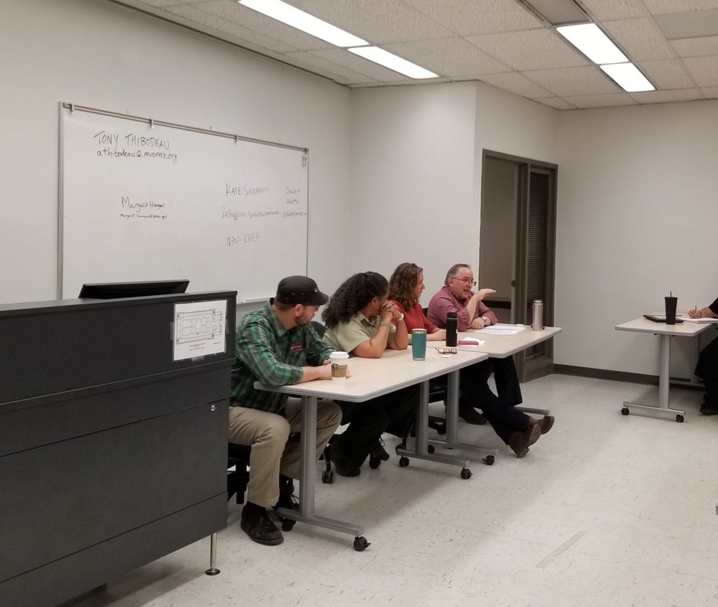 AnthroNAU's tweet photo. Thanks to Tony Thibodeau (@museumofnaz), Margaret Hangan (@KaibabNF), Kate Sanderson (@CHERArizona) and Stewart Deats (ESM) for talking to our senior capstone class about their jobs in the different sub-disciplines of anthropology! #NAUAnthropology https://t.co/lVscBMfrep