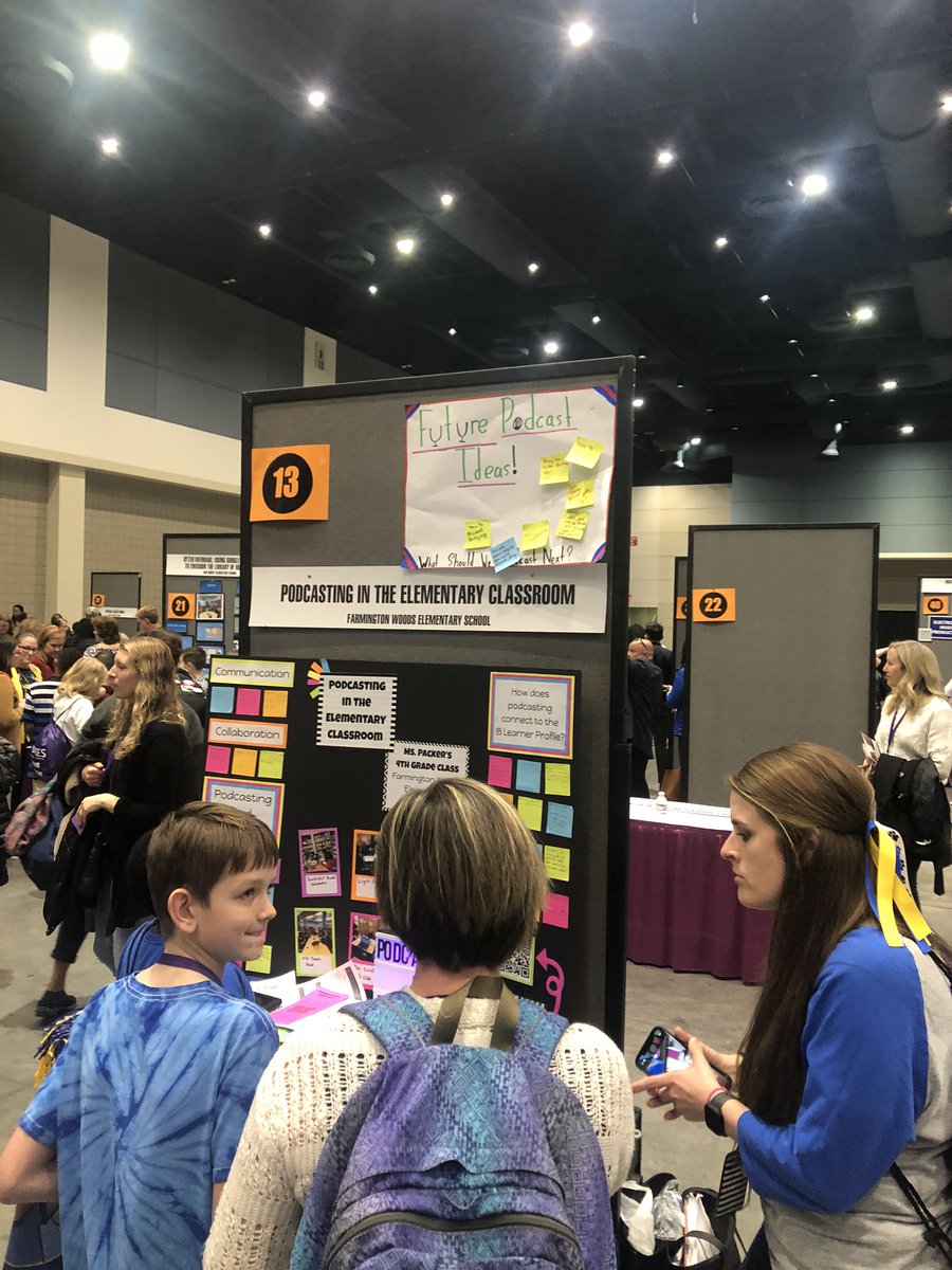 fwesirt's tweet photo. Inquiry in action! While our 4th graders share their podcasts during  @ncties they also asks what others want to know about! @FWESIBPYP https://t.co/pWFaKdWNlp