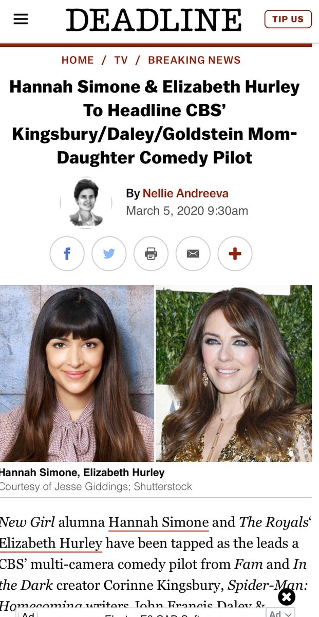 ElizabethHurley's tweet photo. New show: New daughter 💃🏻💃🏻💃🏻 https://t.co/rURxaAHmGE