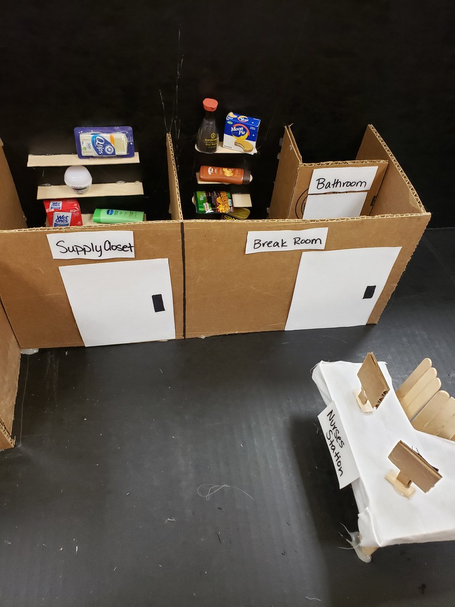 FRCCBioMed's tweet photo. The first ER presentation was a success! This team innovated the space and resources available with built in drawers accessible in two rooms. #futuremedicalprofessionals https://t.co/nOj7kuEsGf