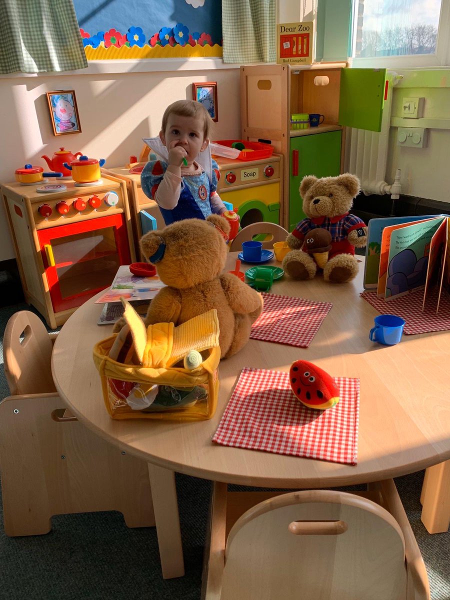 Snow White joined the teddies for tea here at Playbox World Book Day