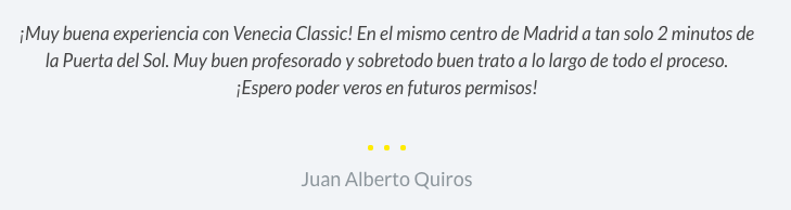 VeneciaClassic's tweet photo. Juan estuvo en nuestra autoescuela en la calle Mesoneros Romanos número 6. ¿Quieres pasarte a conocernos? https://t.co/IQxgQJzHjs https://t.co/O6GxFiHJp6