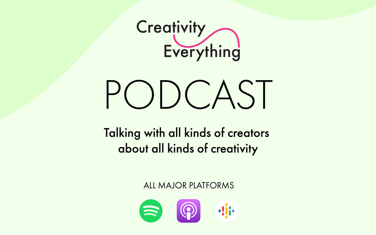 davidgauntlett's tweet photo. LAUNCHING TODAY! NOW! It's the Creativity Everything Podcast!! With Camille Favreau &amp; me. Three episodes to begin: (1) Intro! (2) With Naomi Skwarna (@awomanskwarned). (3) With Jodianne Beckford (@igobyjo). More episodes every 2 weeks! Amazing &amp; inspiring! https://t.co/N3td39CnMc https://t.co/UGEBECXAUn