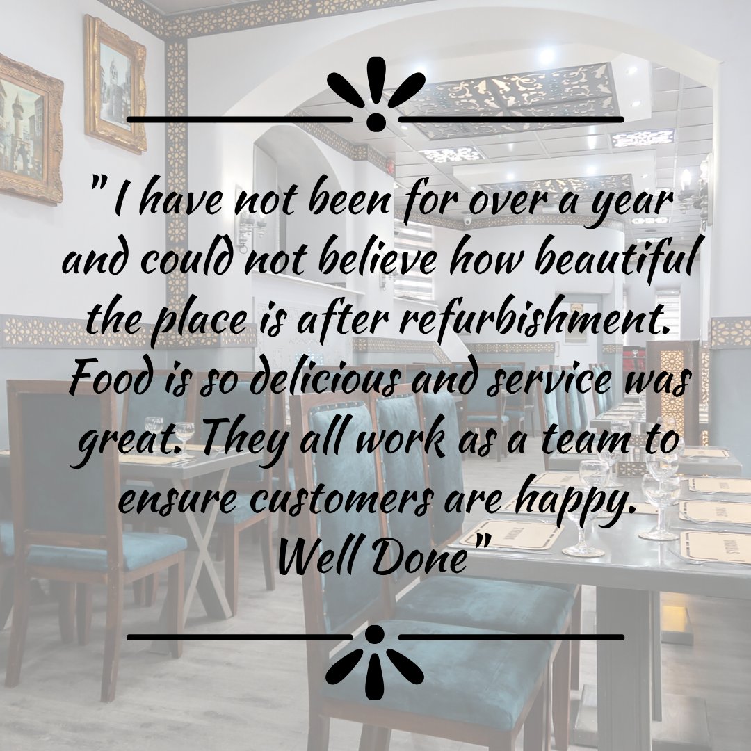 We appreciate each and every one of your #TripAdvisor reviews – don’t hesitate to drop us a line if you enjoyed your visit! 💙

#middleeasternfood #birmingham #jewelleryquarter