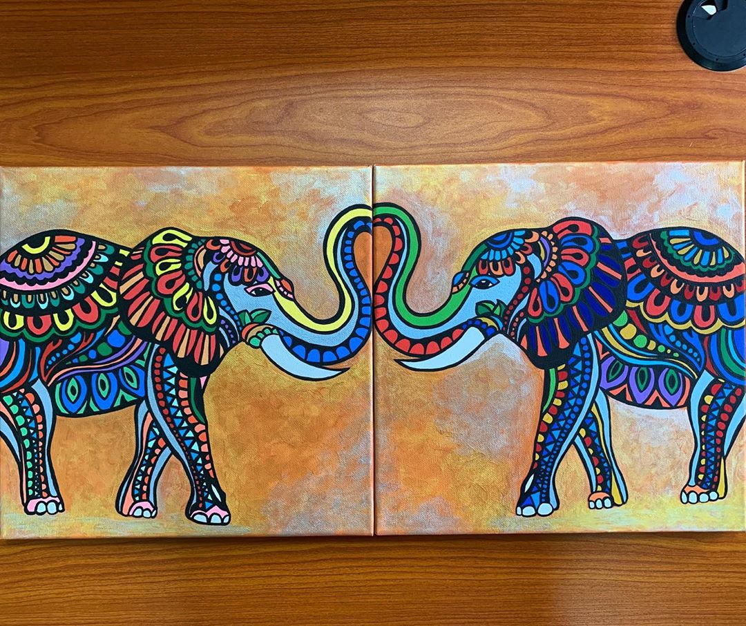 truuartteam's tweet photo. T O D A Y S Feature | All the way from #KingstonJamaica is an Afro-Artist representing her cultural patterns

Colors, Shapes, Sizes, and Patterns 🐘
Shared gifts will leave you Flattered 🇯🇲

#art #portrait #photo #create #kin #painter
#buyjamaica #localartist #localart #feature https://t.co/QRDYmiDc7K
