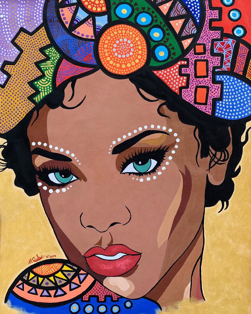 truuartteam's tweet photo. T O D A Y S Feature | All the way from #KingstonJamaica is an Afro-Artist representing her cultural patterns

Colors, Shapes, Sizes, and Patterns 🐘
Shared gifts will leave you Flattered 🇯🇲

#art #portrait #photo #create #kin #painter
#buyjamaica #localartist #localart #feature https://t.co/QRDYmiDc7K