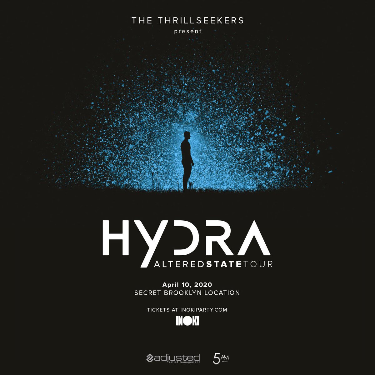 Friday, April 10

<a href="/SteveHelstrip/">The Thrillseekers</a> &amp; Inoki Present:

HYDRA
Altered State Tour

@ Secret Brooklyn Location

For tix: seetickets.us/hydratour

#thethrillseekers #trancefamily #trance